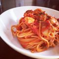 chiwxy's cooksnap of when they made 海老と帆立のトマトクリームパスタ.
