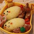 atuatu's cooksnap of when they made エビフライくん❤キャラおにぎり❤キャラ弁.