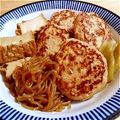 たのすけどの's cooksnap of when they made ✿鶏ハンバーグの甘辛すき焼き風煮込み✿.