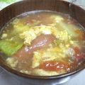 sumirex's cooksnap of when they made トマトと卵のチーズいりコンソメスープ.