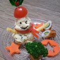 かずぼーん's cooksnap of when they made 簡単可愛い♪ポテサラ雪だるま☆.