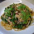 まほじょ's cooksnap of when they made 春菊モリモリ！イカの塩辛とキノコのパスタ.