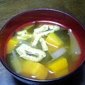 ぴぃちｬ's cooksnap of when they made ほくほく♡かぼちゃの味噌汁☆+ﾟ.