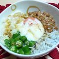 akitchen's cooksnap of when they made 火を使わないよ☆ねばねば丼.