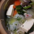 はっぴーきゃんでぃ's cooksnap of when they made お鍋に最適♪ヘルシー★春菊入り長芋もち.
