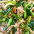 ekelmo93's cooksnap of when they made 小松菜と豚バラ肉のオイスターソース炒め.