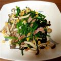 レフィア's cooksnap of when they made ほうれん草とベーコンのバター醤油炒め.