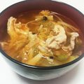 rina＊rin's cooksnap of when they made 簡単！おいしい！キムチのスープ☆.