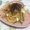 akichan☆♪'s cooksnap of when they made 玉ねぎ＆クリームチーズの和風パスタ☆.