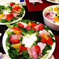 SumiAi's cooksnap of when they made 刺身カルパッチョのリースサラダ仕立て.