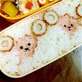 NTHママ's cooksnap of when they made 未年のおにぎり♪キャラ弁.