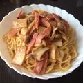 HRM83hrmn's cooksnap of when they made きのことベーコンの和風パスタ.