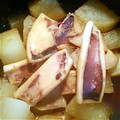 ポルトー's cooksnap of when they made 大根とイカの煮物.