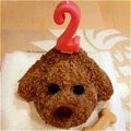 ★みちゃりん★'s cooksnap of when they made 犬用　ヘルシーお誕生日ケーキ♪.