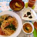 horseland's cooksnap of when they made スピナチ＆ベーコンパスタ.