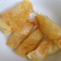 yasukota's cooksnap of when they made 春巻きの皮で簡単アップルパイ♪.