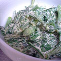 killah's cooksnap of when they made 簡単：春菊のわさび醤油マヨネーズ和え.