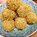 ♏︎erry's cooksnap of when they made 簡単で！ヘルシー！揚げないごま団子.