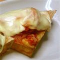 みゆwaco 's cooksnap of when they made 厚揚げ・キムチのコチュマヨ・チーズ焼き.