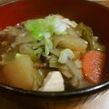 ピーチ♡チョコレート's cooksnap of when they made 野菜たっぷりベーコンのみそ汁.