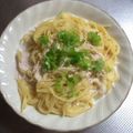 煎餅屋さんかっちゃ's cooksnap of when they made 優しい味！牛乳とたらこのスープスパ.