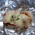 はちゅっこ's cooksnap of when they made グリルで作る！もちピザ.