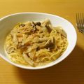 もんしゅしゅ's cooksnap of when they made 簡単シャケとキノコのクリームパスタ.