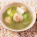 みのりっくす's cooksnap of when they made 簡単＊白菜と鶏つくねの鶏ガラスープ.