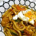 chiikamaaa's cooksnap of when they made きのこたっぷり♡温玉チーズカレーうどん.