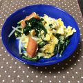 maru3310's cooksnap of when they made ホーレン草とウインナーのシンプル卵とじ.