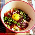 yumi830's cooksnap of when they made まぐろのづけ＆山芋丼.