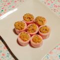 ＊とりこ＊'s cooksnap of when they made 魚肉ソーセージの粒マスタード乗せ.