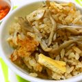 reinbo's cooksnap of when they made きのこたっぷり★簡単炊き込みごはん.