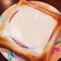 cho♡'s cooksnap of when they made ♡マヨハムチートースト♡.