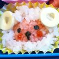 きょうみりん's cooksnap of when they made 未年のおにぎり♪キャラ弁.