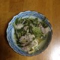 ekeiko's cooksnap of when they made 水菜と豚肉で簡単一品♡.