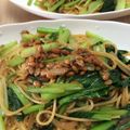 くまけい＊'s cooksnap of when they made 小松菜と納豆のパスタ.