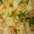 ﾊﾗｱｹ's cooksnap of when they made 鮭とたくあんのちらし寿司.
