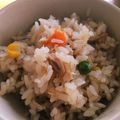 りょんち☆'s cooksnap of when they made ツナとコーンの炊き込みご飯。つやつや甘め.