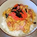 『ゆきりん』's cooksnap of when they made 朝食やランチに簡単♡えのき卵ベーコン丼♡.