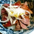 crystaI's cooksnap of when they made ごちそさん風ローストビーフ丼.