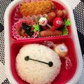 ニャンた's cooksnap of when they made クリスマスベイマックスサンタキャラ弁.