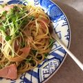 ゆきここまち's cooksnap of when they made ハムと貝割れの森々パスタ.
