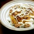 rummysachi's cooksnap of when they made 簡単！豚こま肉で満腹！ネギマヨ丼.