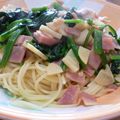 パーフェクトまさお's cooksnap of when they made 和風！ほうれん草とベーコンのパスタ.