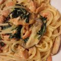ma1108's cooksnap of when they made 生クリーム救済！鮭とほうれん草のパスタ♪.