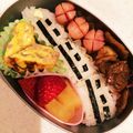 ミカちゃんオリジナル's cooksnap of when they made キャラ弁☆おにぎり4・新幹線？！風.