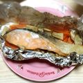 けーこころん's cooksnap of when they made トースターで作る☆鮭のホイル焼き☆.
