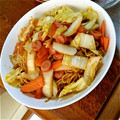 かつみmama's cooksnap of when they made 白菜と豚肉の水なし焼きそば.