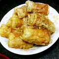 yuumariro's cooksnap of when they made 給食レシピ♪ちくわの三色揚げ.